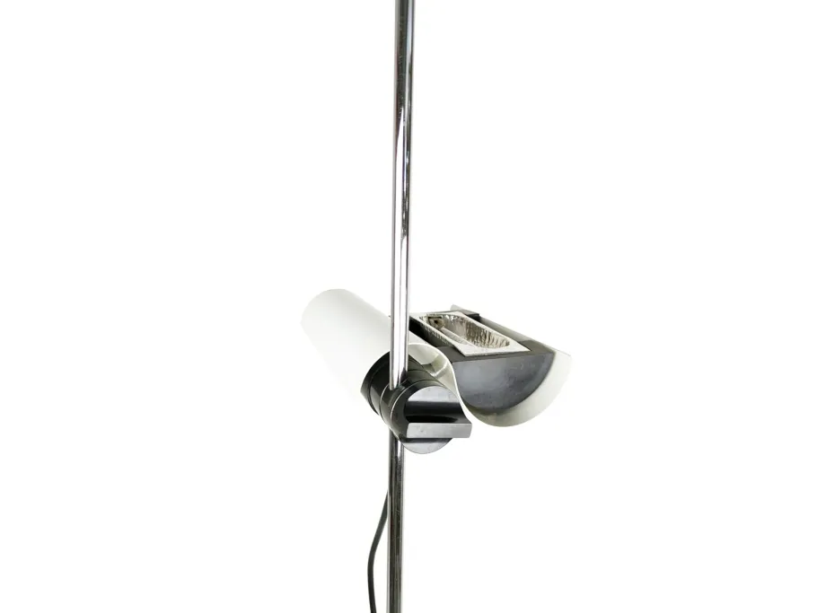 Best Pamono 333 Dim Floor Lamp in Chrome Plated & White Metal by Magistretti for Oluce, 1975