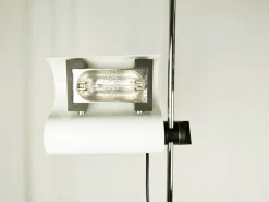 Best Pamono 333 Dim Floor Lamp in Chrome Plated & White Metal by Magistretti for Oluce, 1975