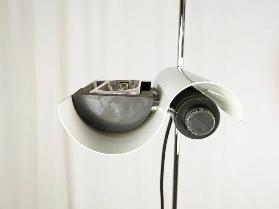 Best Pamono 333 Dim Floor Lamp in Chrome Plated & White Metal by Magistretti for Oluce, 1975