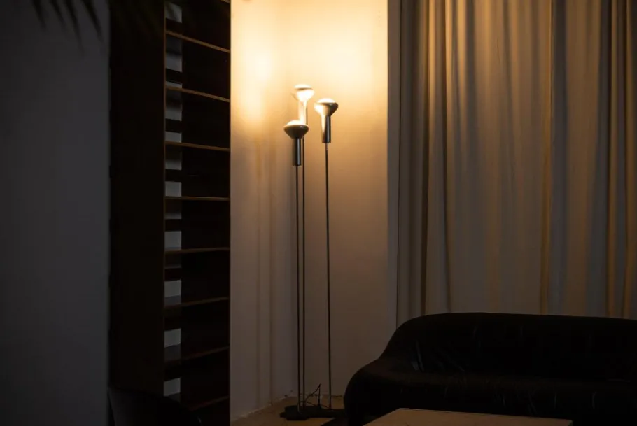 Best Pamono 1073 Floor Lamps attributed to Gino Sarfatti for Arteluce, Italy, 1956, Set of 3