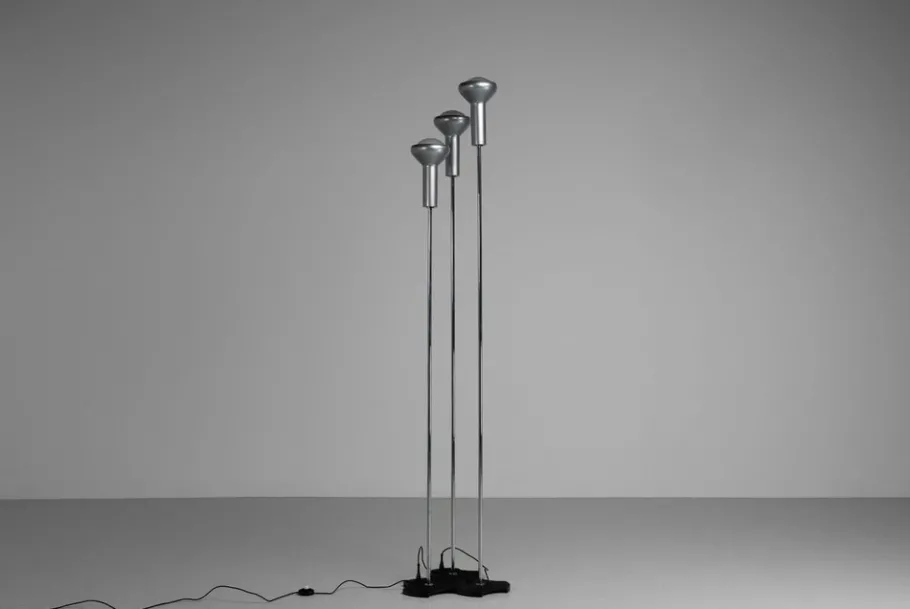 Best Pamono 1073 Floor Lamps attributed to Gino Sarfatti for Arteluce, Italy, 1956, Set of 3