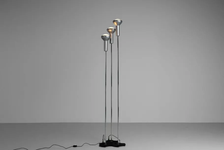 Best Pamono 1073 Floor Lamps attributed to Gino Sarfatti for Arteluce, Italy, 1956, Set of 3