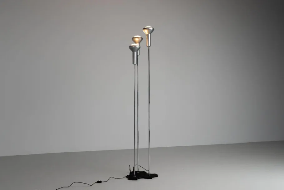 Best Pamono 1073 Floor Lamps attributed to Gino Sarfatti for Arteluce, Italy, 1956, Set of 3