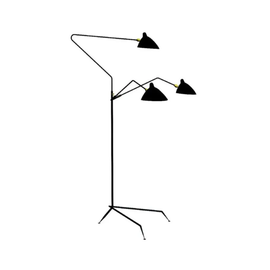 Best Pamono 3 Rotating Arms Floor Lamp by Serge Mouille