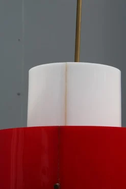 Online Pamono Acrylic Glass & Brass Floor Lamp from Stilnovo, 1950s