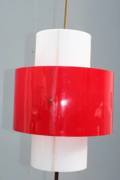 Online Pamono Acrylic Glass & Brass Floor Lamp from Stilnovo, 1950s