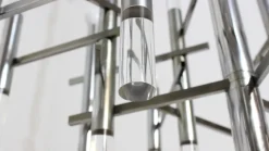 Best Pamono Acrylic Glass and Chrome Chandelier by Gaetano Sciolari, 1970s