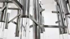 Best Pamono Acrylic Glass and Chrome Chandelier by Gaetano Sciolari, 1970s
