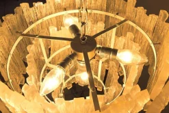 Clearance Pamono Acrylic Glass Chandelier in the Style of Kalmar