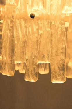 Clearance Pamono Acrylic Glass Chandelier in the Style of Kalmar