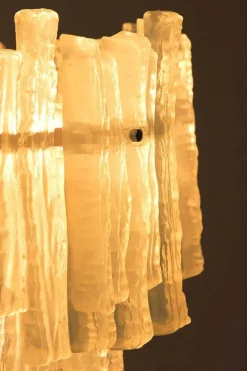 Clearance Pamono Acrylic Glass Chandelier in the Style of Kalmar