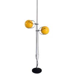 Best Pamono Adjustable Dark Yellow Double Globe Floor Lamp from Herda, 1970s