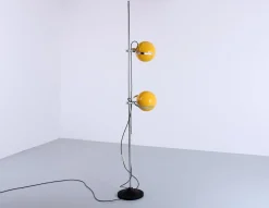 Best Pamono Adjustable Dark Yellow Double Globe Floor Lamp from Herda, 1970s