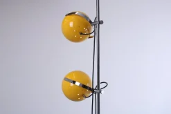Best Pamono Adjustable Dark Yellow Double Globe Floor Lamp from Herda, 1970s