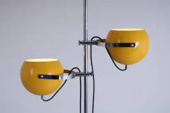 Best Pamono Adjustable Dark Yellow Double Globe Floor Lamp from Herda, 1970s