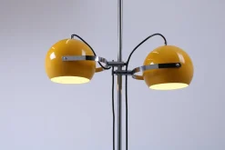 Best Pamono Adjustable Dark Yellow Double Globe Floor Lamp from Herda, 1970s