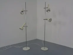 Pamono Adjustable Floor Lamps by Edi Franz for Swiss Lamps, 1960s, Set of 2
