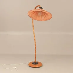 Best Pamono Adjustable Gooseneck Floor Lamp with Pink Shade from Markslöjd, Sweden, 1970s