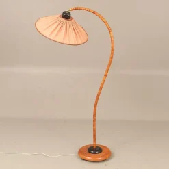 Best Pamono Adjustable Gooseneck Floor Lamp with Pink Shade from Markslöjd, Sweden, 1970s