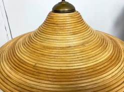 Clearance Pamono Adjustable Pencil Reed Bamboo Pendant Lamp, 1960s