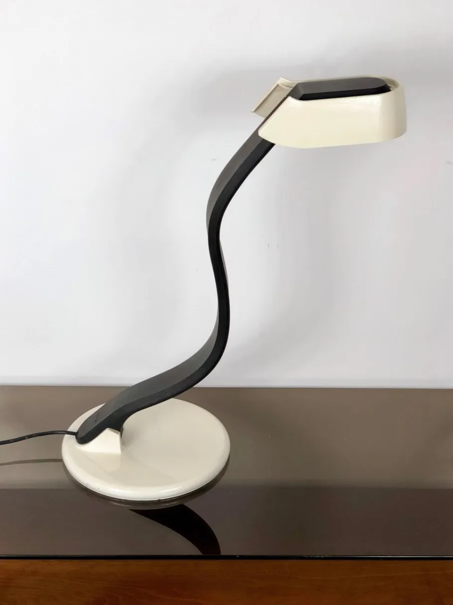 Clearance Pamono Adjustable Snoky Table Lamp by Bruno Gecchelin for Guzzini, Italy, 1970s