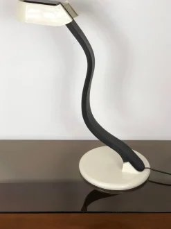 Clearance Pamono Adjustable Snoky Table Lamp by Bruno Gecchelin for Guzzini, Italy, 1970s