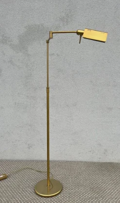Best Pamono Adjustable Swing Arm Brass Floor Lamp from Holtkötter, 1970s
