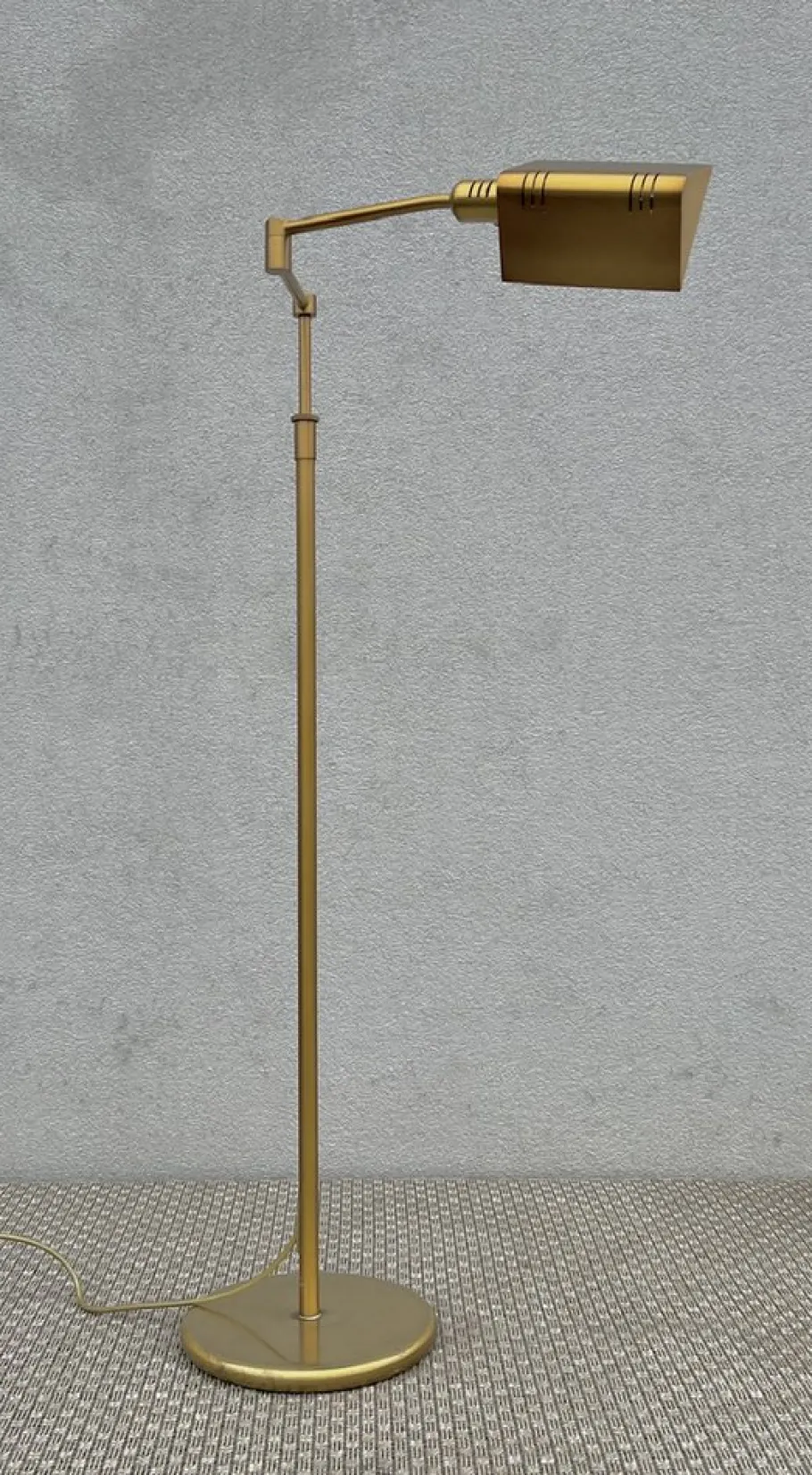 Best Pamono Adjustable Swing Arm Brass Floor Lamp from Holtkötter, 1970s