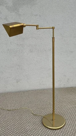 Best Pamono Adjustable Swing Arm Brass Floor Lamp from Holtkötter, 1970s