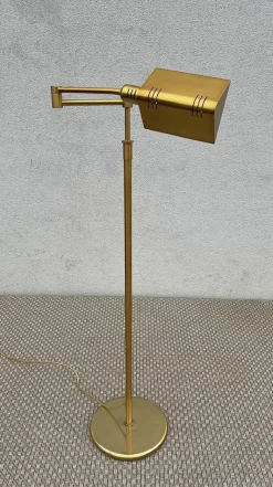 Best Pamono Adjustable Swing Arm Brass Floor Lamp from Holtkötter, 1970s
