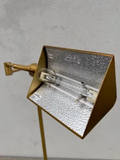 Best Pamono Adjustable Swing Arm Brass Floor Lamp from Holtkötter, 1970s