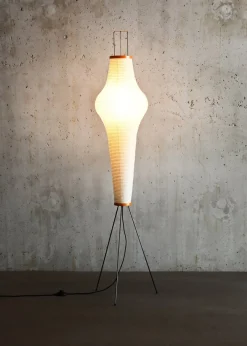 Hot Pamono Akari Model 14a Light Sculpture in Washi Paper and Bamboo by Isamu Noguchi