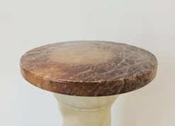 Hot Pamono Alabaster and Marble Twisted Column Shaped Floor Lamps, France, 1960s, Set of 2