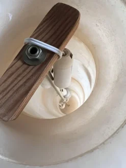 Outlet Pamono Alabaster Column Pedestal Floor Lamp, Italy, 1980s