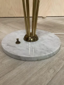 Best Pamono Alberello Floor Lamp in Marble, Brass & Glass from Stilnovo, Italy, 1960s