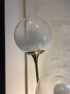 Best Pamono Alberello Floor Lamp in Marble, Brass & Glass from Stilnovo, Italy, 1960s