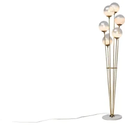 New Pamono Alberello Floor Lamp in Marble and Brass from Stilnovo, Italy, 1960s