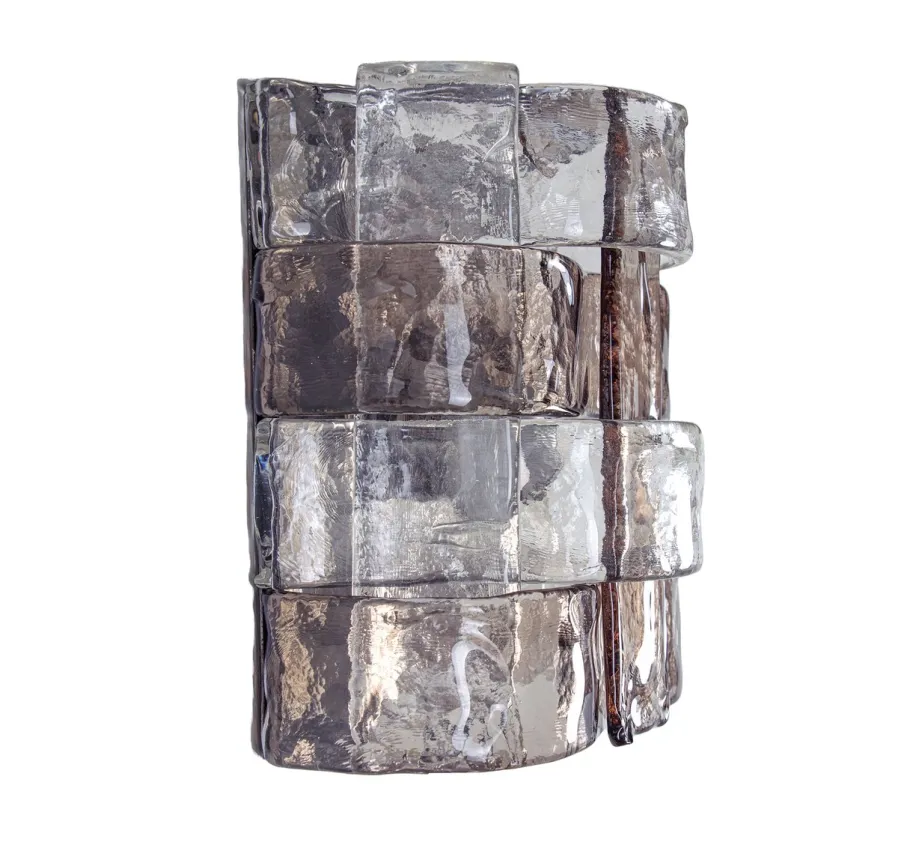 Best Pamono Amber Murano Glass and Chrome Wall Sconces by Carlo Nason for Mazzega, 1960s, Set of 2