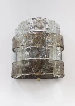 Best Pamono Amber Murano Glass and Chrome Wall Sconces by Carlo Nason for Mazzega, 1960s, Set of 2