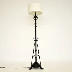 Best Pamono Antique Art Nouveau Iron Floor Lamp, 1900s