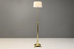 Pamono Antique Brass Standard Lamp, 1890