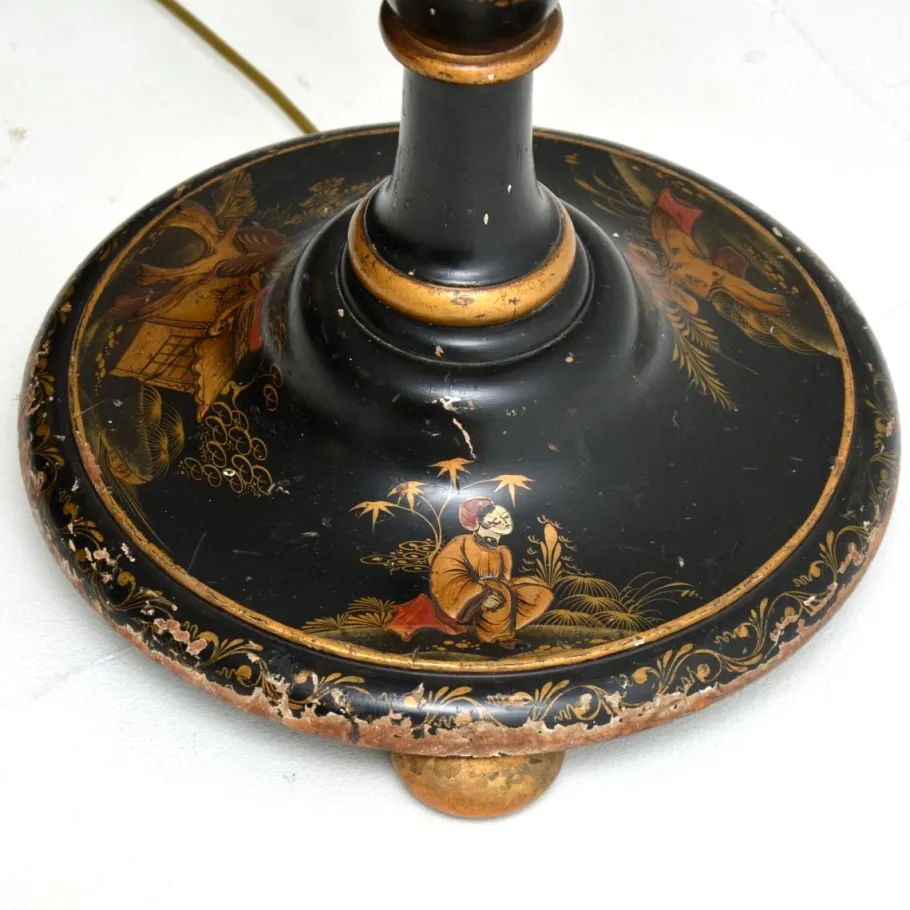 Discount Pamono Antique Chinoiserie Lacquered Floor Lamp, 1920s