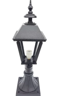 Online Pamono Antique Classic Victorian Cast Iron Pillar Lamp Lantern on Base Outdoor Lamp