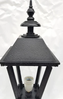Online Pamono Antique Classic Victorian Cast Iron Pillar Lamp Lantern on Base Outdoor Lamp