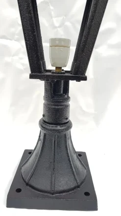 Online Pamono Antique Classic Victorian Cast Iron Pillar Lamp Lantern on Base Outdoor Lamp
