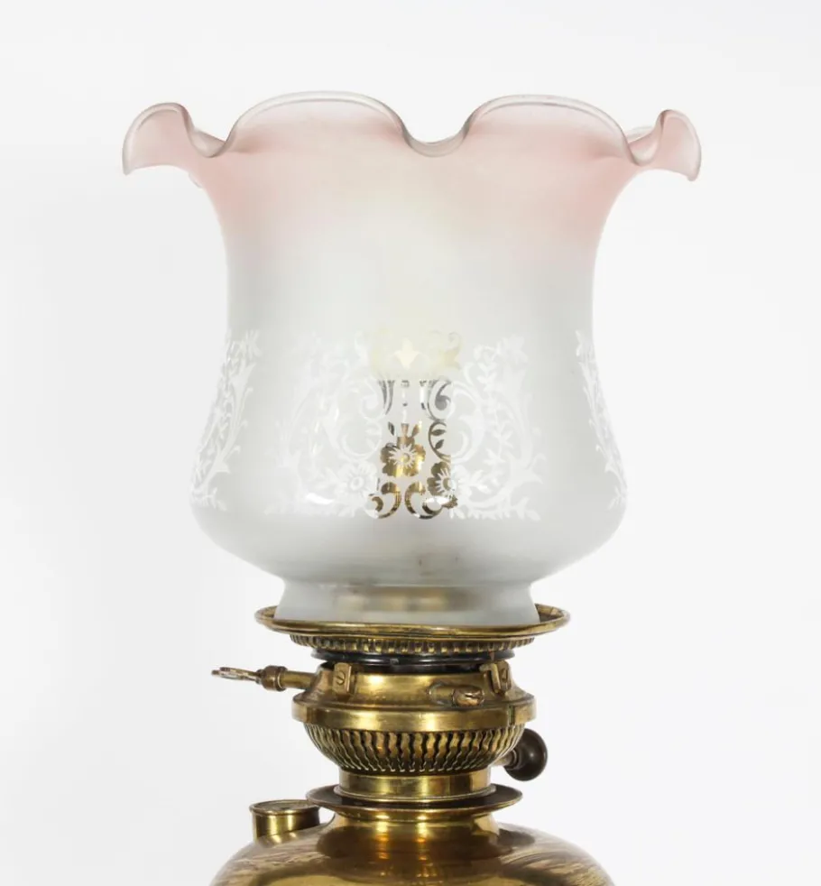 Discount Pamono Antique Edwardian Ormolu Gilt Bronze Standard Oil Lamp, 1890s