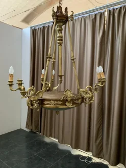 Best Pamono Antique Empire Gilded Bronze Chandelier