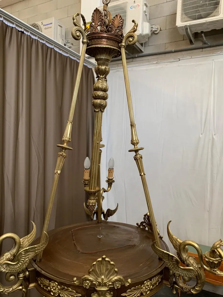 Best Pamono Antique Empire Gilded Bronze Chandelier