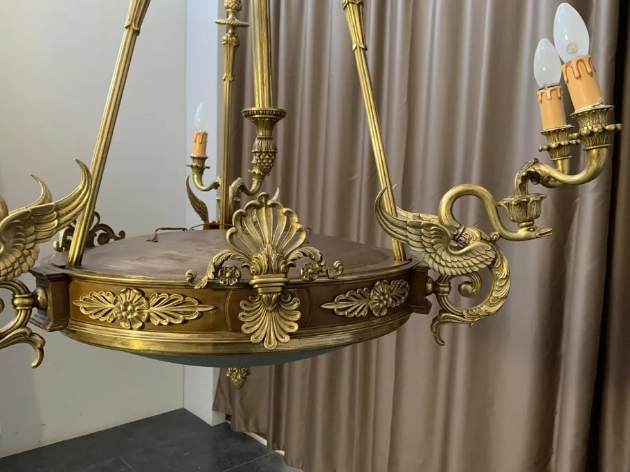 Best Pamono Antique Empire Gilded Bronze Chandelier
