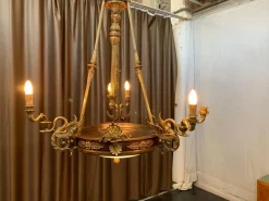 Best Pamono Antique Empire Gilded Bronze Chandelier